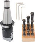 findmall 2 Inch Boring Head Tool Set,NMTB 40 Shank and 9Pcs 1/2 Inch C6 Set