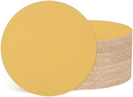 50Pcs Sanding Discs 3In 100Grit Hook and Loop Sandpapers Yellow