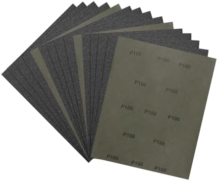 15Pcs Sand Paper 9x11Inch 100Grit Silicon Carbide Sandpaper Sheets