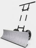 TomCare 36 in Snow Shovel with Wheels, Alloy Steel Snow Pusher Shovel