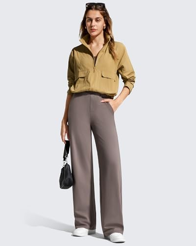 G4Free EverGoing Women's Wide Leg Dress Pants with Pockets Belt Loops