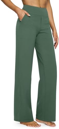 G4Free Yoga Pants for Women Wide Leg Pants with Pockets High Waisted