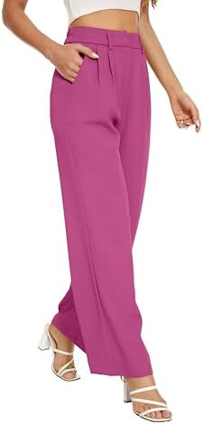 FUNYYZO Wide Leg Dress Pants for Women Work Slacks Business Casual Outfits