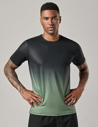 Liberty Imports 5 Pack Men's Active Quick Dry Crew Neck T Shirts
