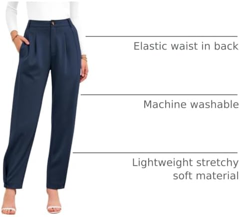 BTFBM Business Casual Outfits for Women Tapered Work Pants