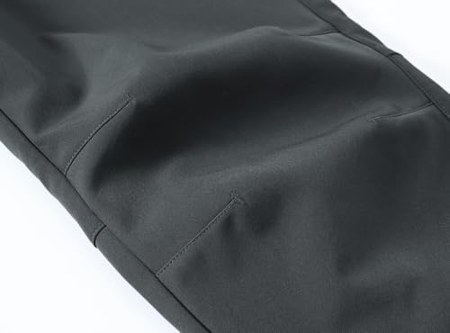 BASUDAM Men's Work Pants Softshell Winter Fleece Lined Insulated Outdoor