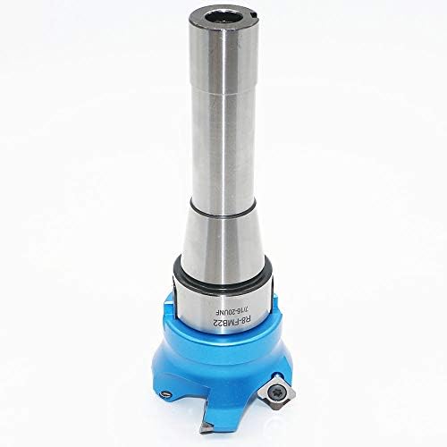2 Inch Face Milling Cutter Aluminum KM12 50MM CNC End Milling Cutter Holder + R8-FMB22 Shank Face Shell Mill Arbor + 4pcs SEHT1204 Carbide Inserts + 8mm Hexagon Wrench + T20 Wrench CNC Machine Tools