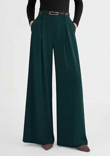PRETTYGARDEN Womens Wide Leg Dress Pants Flowy Trousers