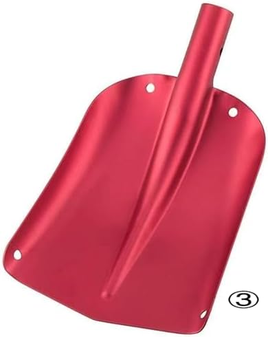 Matte Red Aluminum 3-Piece Collapsible Snow Shovel Lightweight Portable Emergency Shovel for Car Camping