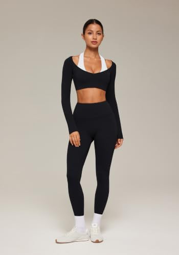 SUUKSESS Women 2 Piece Workout Sets Double Layer Padded Pilates Outfits