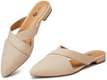 Rekayla Women's Mules Closed Pointed Toe Flats Backless Loafers Shoes for Women