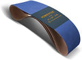 POWERTEC 6 x 48 Inch Zirconia Sanding Belts, 3PK, 60 Grit Belt Sander Sanding Belt for Bench Sander, Belt and Disc sander, Woodworking & Paint Removal, Metal Polishing (464806Z-3)