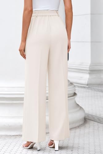 FUNYYZO Wide Leg Dress Pants for Women Work Slacks Business Casual Outfits