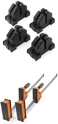 BORA Parallel Clamp Blocks, 4-Pack + BORA 24" Parallel Clamp Set, 2 Pack of Woodworking Clamps with Rock-Solid, Even Pressure, 571124T
