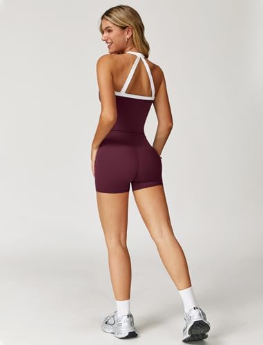 QBGJTD Two Piece Workout Sets For Women Tank Top Matching High Waist Booty Lifting Shorts Gym Yoga Active Wear Outfits