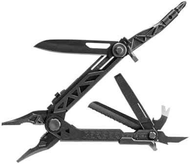 Gerber Gear Center-Drive Multitool - With Needle-Nose Pliers, 3.25" Blade & Center-Axis Bit Driver - Includes Magnetic Flathead & Phillips Bits - Comes with Coyote Brown Sheath - Made in USA - Black