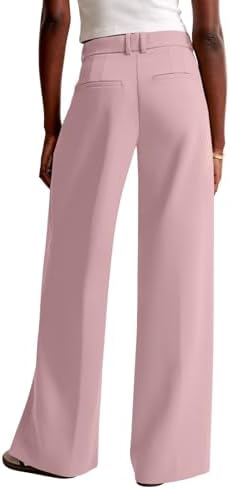 NIMIN Women Wide Leg Work Pants High Waisted Dress Trousers with Pockets