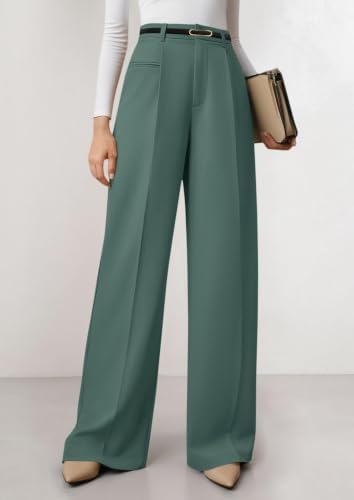 PRETTYGARDEN Women's Tailored Wide Leg Work Dress Pants