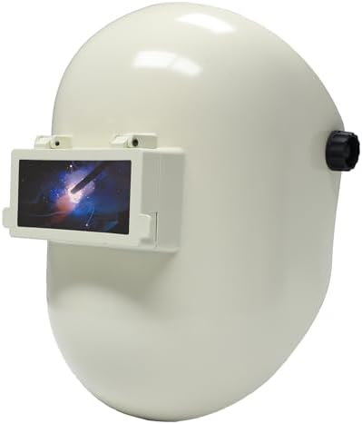 Armour Guard Sugar Scoop White Pipeliner Fiberglass Welding Helmet With Flip Front