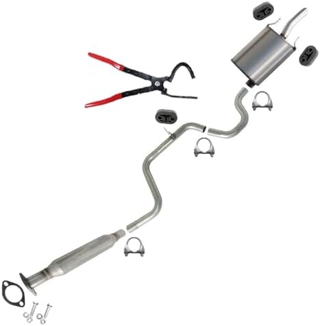 Northeastern Exhaust | Resonator, Intermediate Pipe & Muffler System Kit w/Rubber Hanger Tool Compatible for Chevrolet Impala 2006-2011 3.5L | Free Gasket, Clamps, Hangers and Bolts & Nuts Included