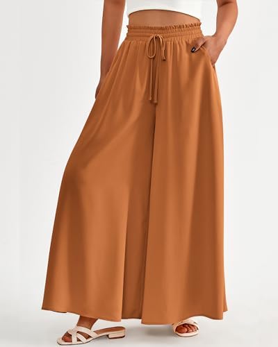 BTFBM Wide Leg Flowy Palazzo Pants for Women