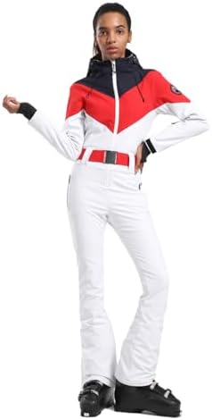 GSOU SNOW Womens Ski Suit One Piece Jumpsuit Snow Jacket Waterproof