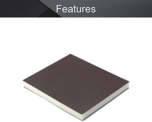 Utoolmart Sanding Sponge Sanding Blocks, 220 Grit Wet Dry Sandpaper Sponge, Washable and Reusable Sand Sponge Kit, for Kitchen Cookware Cleaning and Rust Removal of Rusted Metal, Grey, 8 Pcs
