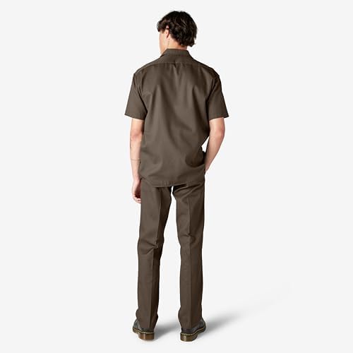 Dickies Men’s Short Sleeve Work Shirt – Durable Twill Button Down Shirts for Men, Lightweight Uniform for Daily Wear