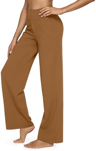 G4Free Yoga Pants for Women Wide Leg Pants with Pockets High Waisted