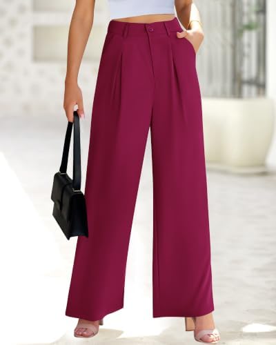 BTFBM Fall High Waisted Business Casual Palazzo Pants for Women Dressy 2026