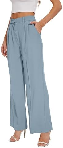 FUNYYZO Wide Leg Dress Pants for Women Work Slacks Business Casual Outfits