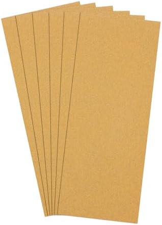 6 Pcs 80 Grit Sandpaper 3.6 x 9 Inch Sand Paper Alumina Gold