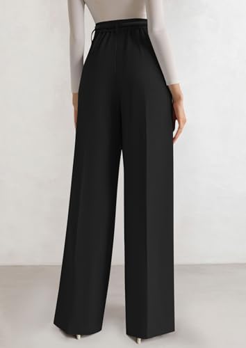 PRETTYGARDEN Women's Tailored Wide Leg Work Dress Pants