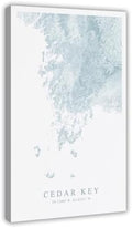 Cedar Key Map, of Florida, Beach Home, City map Scenery Landscape Living Room Canvas Bathroom Abstract Inspirational Framed Motivational Boho Kitchen Sign Travel Modern Cool Office Vintage Class