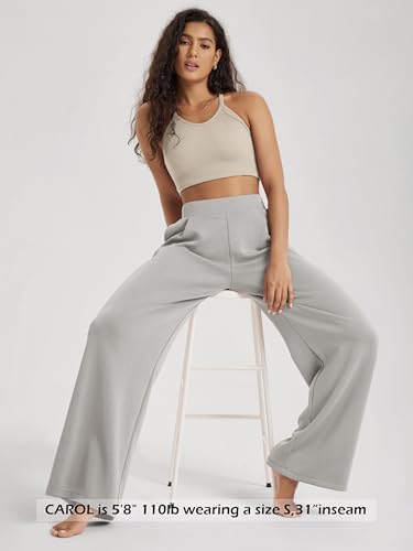 ODODOS Modal Soft Wide Leg Pants for Women High Waist Casual Relaxed Pants with Pockets-27/29"/ 31" Inseam