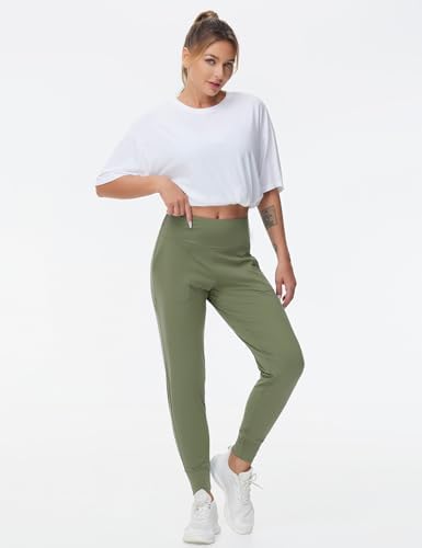 THE GYM PEOPLE Women's Workout Joggers Pants Lightweight Lounge Leggings