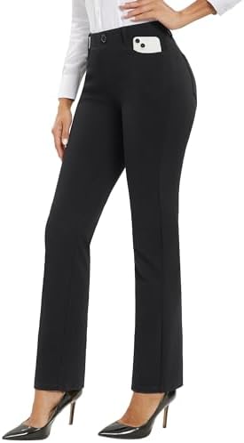 Stelle Women’s 30 Inch Straight Leg Work Pants Stretch Business Casual