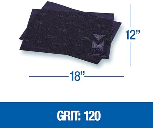 Mercer Industries 449128120 12" x 18" Floor Sanding Screen Sheets, 120 Grit (10 pack)