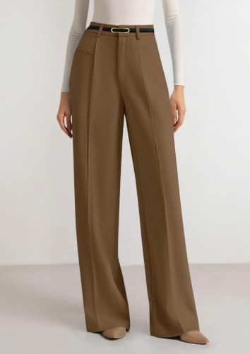 PRETTYGARDEN Women's Tailored Wide Leg Work Dress Pants