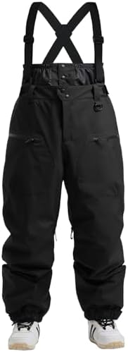 GSOU SNOW Mens Womens Snowboard Pants-Baggy Ski Snow Bibs
