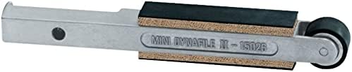 Dynabrade (15026) Contact Arm Assembly | 5/8" Diameter x 3/8" Wide, Rubber Wheel, with 1/2" (13 mm) Wide Platen | For 1/2" (13 mm) Wide x 12" (305 mm) Long Belts