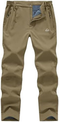 BASUDAM Men's Work Pants Softshell Winter Fleece Lined Insulated Outdoor