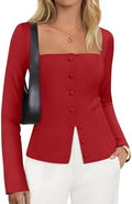 ZESICA Women's Business Casual Fitted Blazers Office Outfits