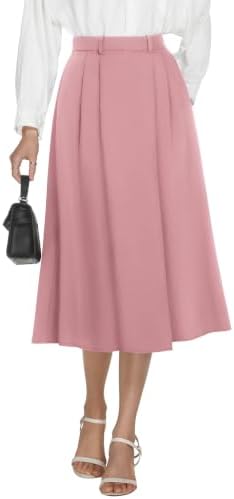 Casly Lamiit A-Line Midi Skirts for Women Business Skirt
