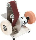 Mini Belt Sander,Small Electric Belt Grinder Electric Bench Grinder Sanding Machine 7 Adjustable Speed Buffer Polisher for Woodworking, Metal Working DIY