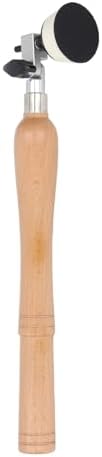 Bowl Sander Tool Kit, Wood Lathe Tool with 13in Long Hardwood Handle, Bearing Head, Rotatable Spindle Head, 1in 2in Pads 50pcs Sanding Discs, Woodworking Passive Rotary Sander