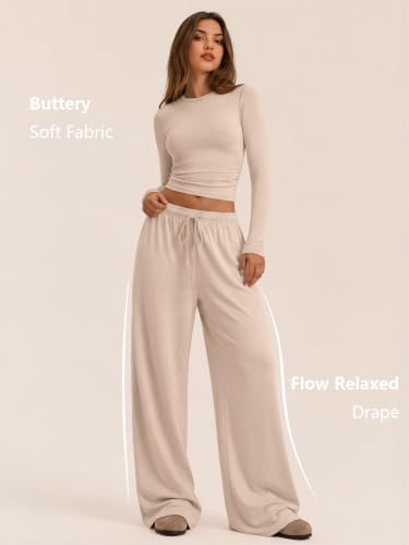 Trendy Queen Women's 2 Piece 2026 Fall Fashion Lounge Set with Pockets