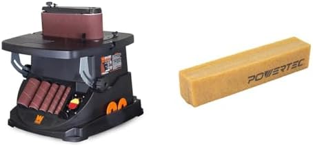 WEN 6524 Oscillating Belt and Spindle Sander & POWERTEC 71002V Abrasive Cleaning Stick for Sanding Belts & Discs | Natural Rubber Eraser - Woodworking Shop Tools for Sanding Perfection