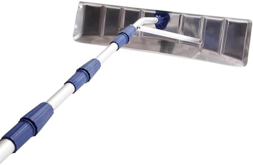 Snow Joe RJ205M Twist-N-Lock Telescoping Snow Shovel Aluminum Roof Rake, 21'
