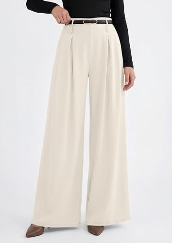PRETTYGARDEN Womens Wide Leg Dress Pants Flowy Trousers